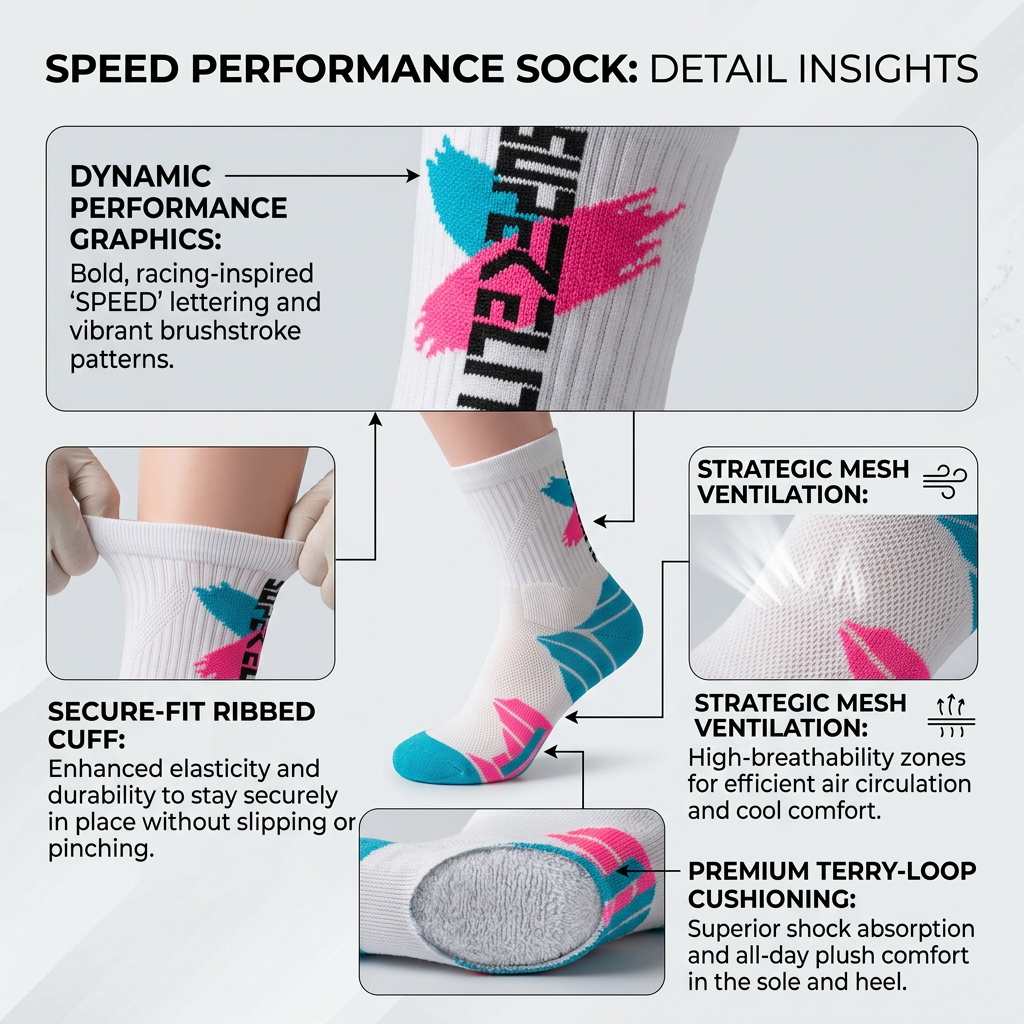 DBTYSP Super Elite Performance Crew Socks 5-Pack