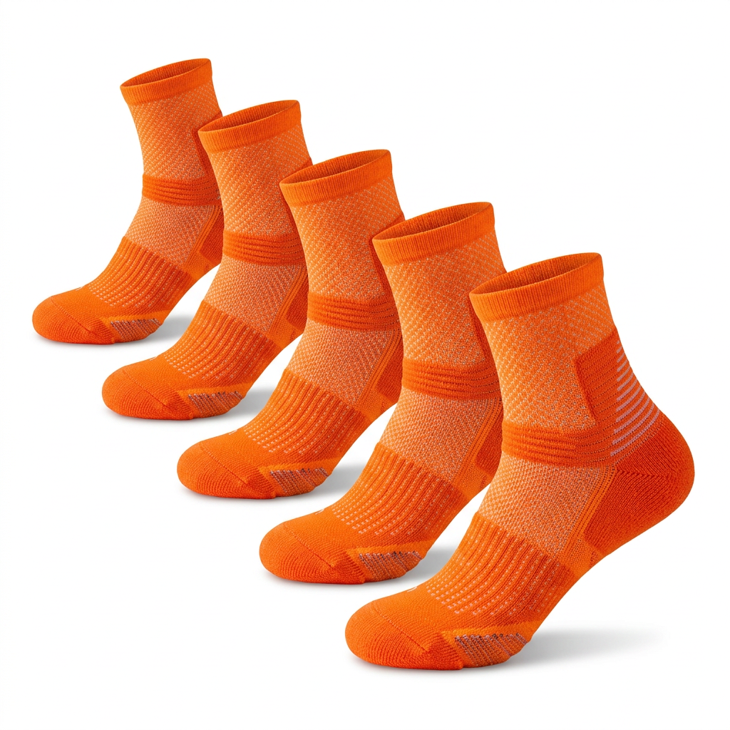 WEIXING Black Crew Socks 5 Pack