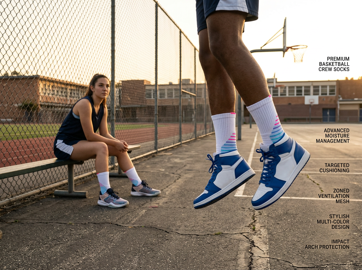 Moisture Wicking Basketball Socks Australia - Blended Fabric Tech