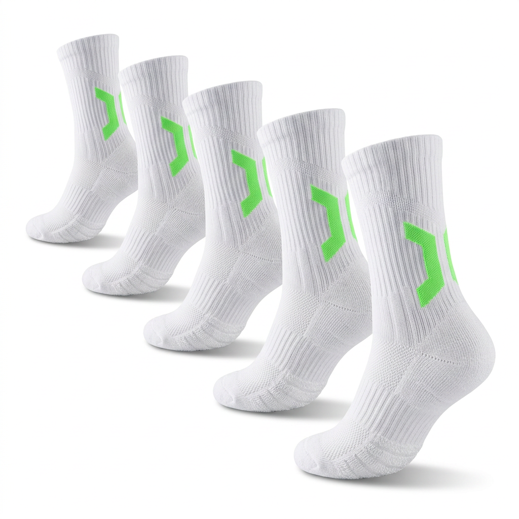 DBTYSP Chan Yi White Athletic Crew Socks